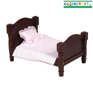 New Wooden Kids Toy Baby Doll Wood Bed Espresso