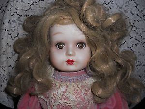 Vintage Antique Victorian Beautiful Creepy Baby Doll Over 2 ft Tall