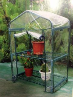 Mini Garden Greenhouse 2 Tier Clear PVC Cover Cold Frame Green House New