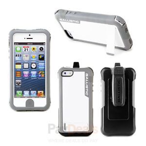Ballistic EVERY1 Series Kickstand Case Holster Clip Grey White Apple iPhone 5