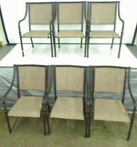 Hampton Bay Andrews Patio Dining Set 6 Chairs Only
