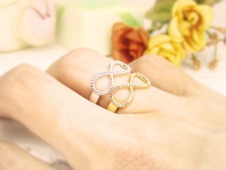 Best Friends Ring Women's Infinity Ring Engraved Ring Jewelry Gold Silver Plated