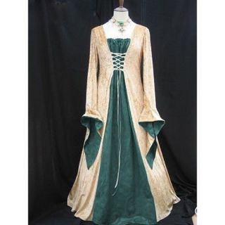 Renaissance Dress Gown Womens Renaissance Costume Dress XL Costume Green