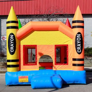 Crayon Commercial Bounce House Inflatable Bouncer Jumper Moonwalker with Blower