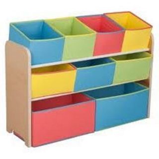 New Delta Multi Color Deluxe Toy Organizer with Storage Bins 