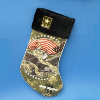 Kurt Adler Christmas Stockings United States Army Strong Boot Camouflage Flag