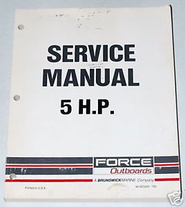 1988 1993 Mercury Force 5 HP Outboard 5HP Shop Service Repair Manual 89 90 91 92