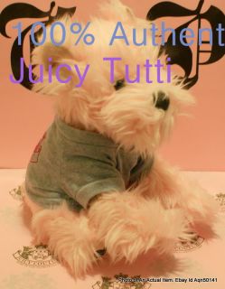 ♥juicy Couture Pink T Shirt Plush Stuffed Yorkie Toy