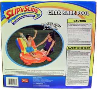 Wham O Slip 'N Slide Crab Pool Splash Kiddie Inflatable Water Toy Spray New