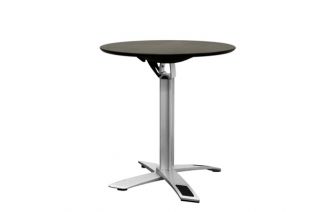 Modern Silver Black Round Folding Dining Event Table