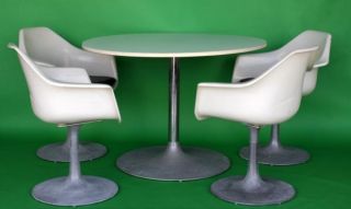 Vtg Mid Century Modern Saarinen Knoll Table Chair Tulip