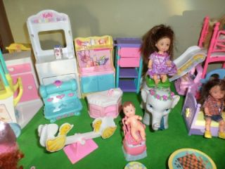 Kelly Doll Friends Bedroom Playroom Table Chairs w Lil Playground Lot VHTF