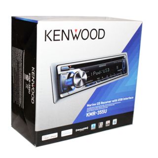 Kenwood KMR 355U Marine Boat Stereo CD  Player Receiver Radio USB iPod iPhone 019048200990