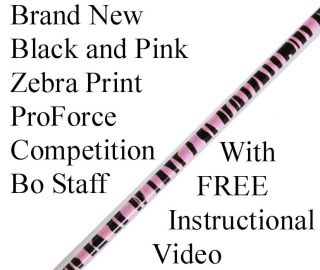 Bo Staff ProForce Competition Black Pink Zebra Print Free Instructional Video