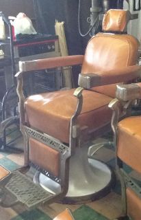 One Koken Barber Chair to Restore Works Well No Brakes in Metal