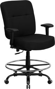 Heavy Duty Drafting Stool Office Desk Chair Arms Big Tall Large Seat Swivel