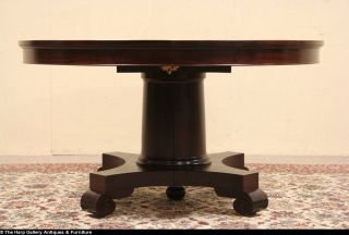 American Empire Mahogany 1910 Dining Set 10' Long Table 8 Chairs Sideboard