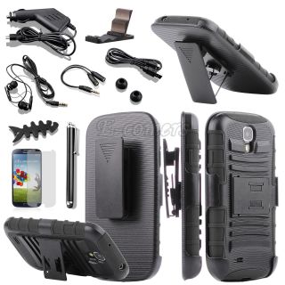 Rugged Heavy Duty Case Belt Clip Holster Standfor Sumsang Galaxy S4 IV I9500