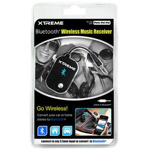 Xtreme Wireless Bluetooth Music Receiver Connect to Home Car Stereo iPod iPhone