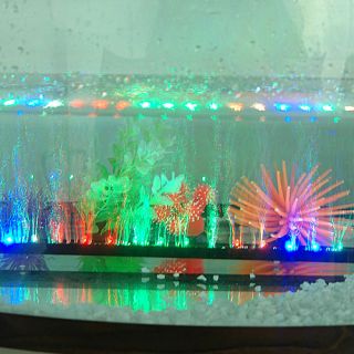 Aquarium Fish Tank Airstone Pond Pool Garden House Air Bubble Safety LED Lights