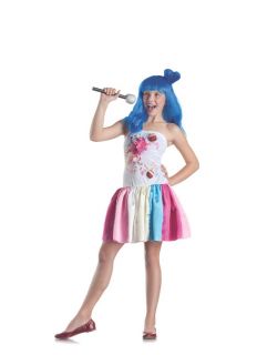 Candy Girl Tween Girl's Cupcake Costume Katy Perry Halloween Fancy Dress