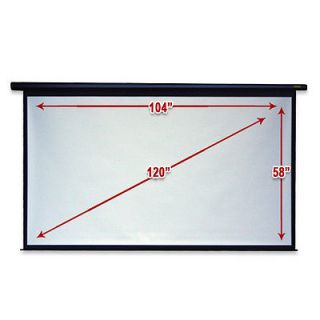 120" Motorized Projector Screen Home Theatre Movie Projection Surface ES120