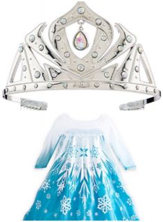Sold Out  Elsa Frozen Costume Dress Crown Tiara Princess Size 5 6