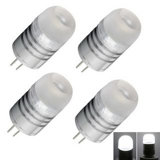 4X Pure White G4 Base Crystal 3W 1 SMD LED Down Landscape Light Bulbs Lamp 12V