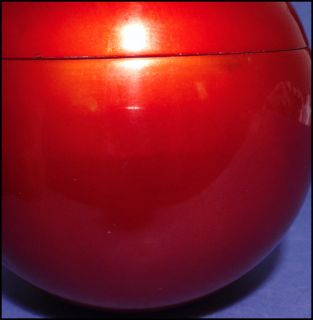 Vtg Mid Century Cherry Red Apple Ice Bucket Thermos Anodized Aluminum Apollo NY