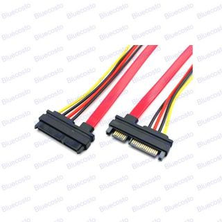 22Pin M F 7 15pin Serial ATA SATA Data Power Extension Cord Cable Male to Female
