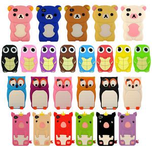 Good Funny Popular Cute Cartoon Animal Characters Rubber Case Cover iPhone 4 4S