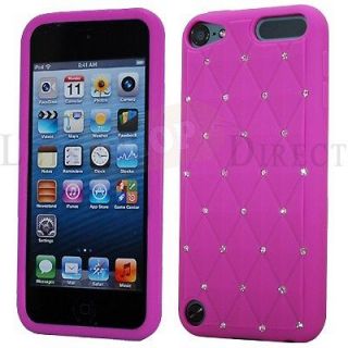 Hot Pink Diamond Bling Skin Case Cover for Apple iPod Touch 5 Gen 5th Generation
