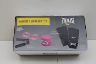 Everlast Womens Workout Pink Set Jump Rope Handwraps Heavy Bag Gloves Boxing
