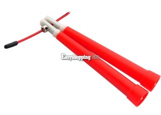 Druable 2 8M Steel Wire Rope Skipping Adjustable Jump Rope Crossfit Red ES9P