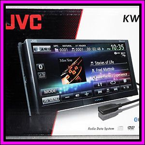 JVC KW AVX846 Bluetooth 7" Screen LCD DVD  iPod Car Player Receiver Stereo