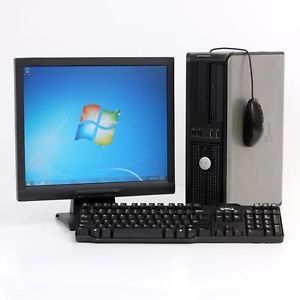 Dell Optiplex Windows 7 Desktop Computer 17" LCD Monitor 1 Year Warranty