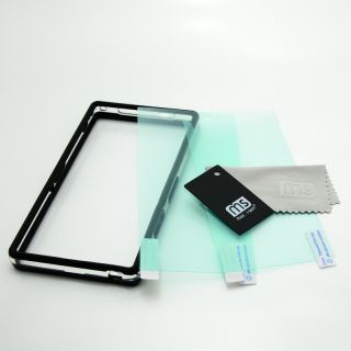 Metal Slim Sony Xperia Z1 Black Bumper Frame Case Front Back Screen Protector