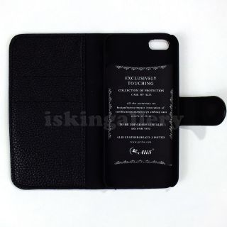 Luxury Magnetic Card Holder PU Leather Flip Case Cover for Apple iPhone 5 SG