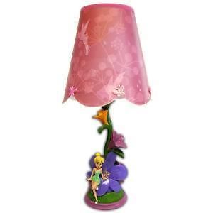 New Disney Tinkerbell Lamp Light Girls Bedroom Child Kid 14" Pearlized Finish