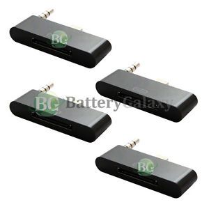 4 Black Converter Audio Charger Adapter 8 to 30 Pin for Apple iPhone 5 5g 5S