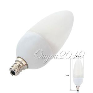 E12 Warm White 12 SMD LED Candelabra Chandelier Candle Light Lamp Bulb 110V