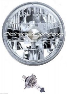 7" Crystal Clear Halogen Headlight Headlamp Light Bulb Fits Harley Motorcycle