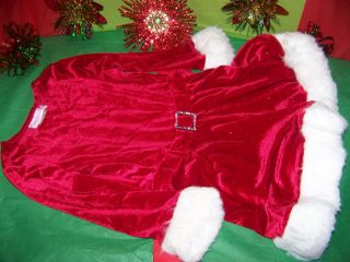 Girls Size 4T Christmas Holiday Dress by Ashley Ann Stunning Red Velvet Fir