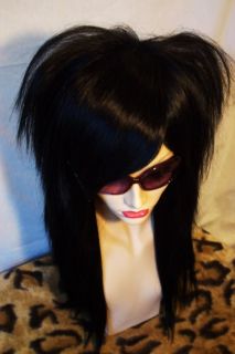 Long Black Straight Layered Wig Scene Goth Emo Punk Hair Comatose Gift