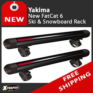 Yakima FatCat 6 Universal Ski Snowboard Carrier Roof Rack Mount with Locks