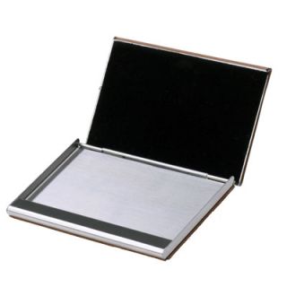 New Khaki Leatheroid Stainless Steel Magnetic Business Credit Card Holder Cases