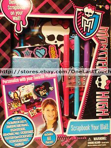 Monster High 60pc Scrapbook Your Wall Set Lot Stickers Markers Picture Frames