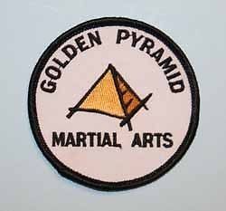 F449 Golden Pyramid Embroidered Applique Martial Arts Patch FD