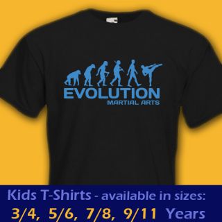 Martial Arts Evolution Taekwondo Kickboxing Sports Funny T Shirt Kids Boys Girls