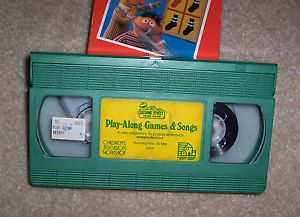 Vintage Sesame Street Play Along Games Songs VHS Tape Sing VCR 1986